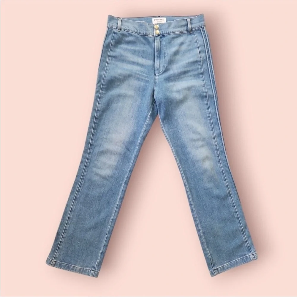 Frame Jeans Parisian Straight Leg Jeans Leon Light Wash Size 24